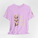 GVP 'God Money Power' Graphic Tee – Gold Lettering Christian Streetwear