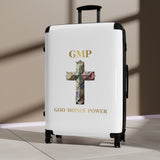 GMP 'God Money Power' Carry-On Suitcase — Cross & Currency Travel Luggage