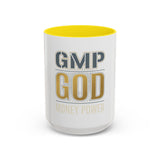 GMP GOD Money Power Accent Coffee Mug — Motivational Office Gift (11/15oz)