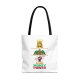 God Money Power Tote Bag — Christian Faith & Prosperity Graphic Tote