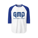 GMP God Money Power Raglan Shirt — Baseball Tee with Bold Logo