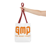 GMP 'God Money Power' Graphic Tote Bag – Bold Orange Statement Carryall