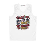 Motivational Basketball Jersey — "Put God First, Hustle for the Money"