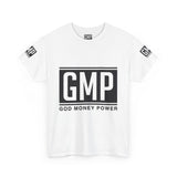 GMP “God Money Power” Graphic Tee — Bold Logo Cotton T-Shirt