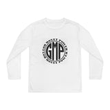 Youth Long Sleeve Tee — "GMP" Good Money Power Circular Logo