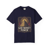 God Money Power Pyramid Tee — Spiritual Wealth Graphic T‑Shirt
