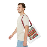 Tote Bag — "Put GOD First, Hustle For The MONEY, Put Yourself In POWER" Inspirational Graphic Tote