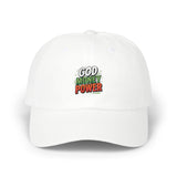 Classic Dad Cap — "God Money Power" Embroidered Baseball Hat