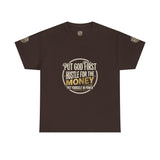Money Graphic Tee — "Money" Gold Lettering Casual Cotton Shirt
