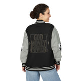 God Money Power Letterman Jacket