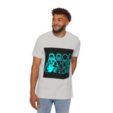God Money Power T-Shirt — Retro Neon Graphic Tee (Front Illustration, Back Text)