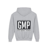 GMP Youth Hoodie — 'God Money Power' Bold Logo Pullover
