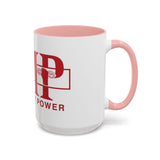 Accent Coffee Mug — G.M.P. (Good Money Power) Red Logo Ceramic Mug