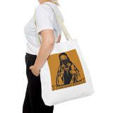 Religious Graphic Tote Bag — "God Money Power" Spiritual Streetwear Tote
