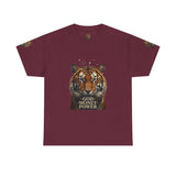 Tiger Graphic Tee — 'God • Money • Power' Bold Vintage Animal Shirt