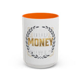 Coffee Mug — 'God Money Power' Laurel Accent Ceramic Mug (11/15oz)
