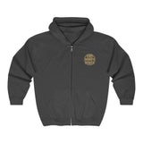 Gold Money Power Zip Hoodie — Graphic Full‑Zip Hooded Sweatshirt