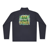 God Money Power Quarter-Zip Pullover — Bold Graphic Faith & Prosperity Pullover