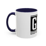 GMP 'God Money Power' Accent Coffee Mug – Bold Black Logo 11/15oz