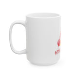 God Money Power Ceramic Mug — Edgy Religious Pop Art Coffee Cup (11oz/15oz)