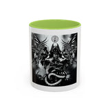 Angel Of Death- Gothic Grim Reaper & Serpent Accent Coffee Mug — Dark Fantasy Skull Art