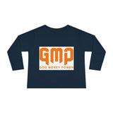 Toddler Long Sleeve Tee — GMP "God Money Power" Orange Graphic
