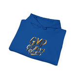 God Money Power (GMP) Hoodie – Inspirational Gold Script Pullover
