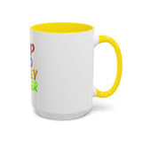 GMP God Money Power Accent Coffee Mug — Colorful Motivational Tea Cup (11/15 oz)