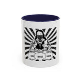 Coffee Mug — 'God Money Power' Bandana Jesus Black Accent Mug (11/15oz)