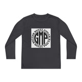 Youth Long Sleeve Tee — "GMP" Good Money Power Circular Logo
