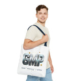 GMP Metallic Logo Tote Bag — God Money Power Graphic Tote