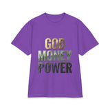 God Money Power T‑Shirt — Bold Faith & Hustle Graphic Tee
