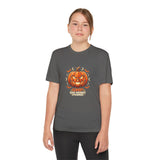 Youth Halloween Pumpkin Competitor Tee —“God Money Power” Jack-O'-Lantern Gaming Shirt