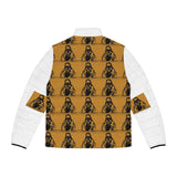 Men's Puffer Jacket — Vintage Monk Pattern All-Over Print