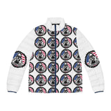 Men's Puffer Jacket — Patriotic American Seal Graphic All-Over Print