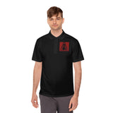 Men's Polo Shirt — 'God Money Power' Red Graphic Jesus Design