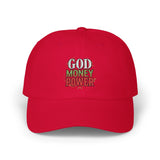 Dad Cap — God Money Power Embroidered Baseball Hat