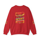 GMP God Money Power Graphic Crewneck Sweatshirt