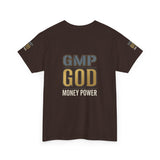 GMP GOD Money Power T-Shirt — Bold Gold Logo Tee