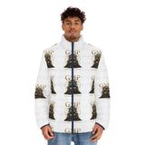 GMP Throne Graphic Puffer Jacket — All-Over Print Men's Winter Coat