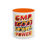 Coffee Mug — GMP: God Money Power Bold Typography Accent Mug