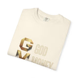 T-Shirt — GVMP Gold Graphic: "God Money Power" Statement Tee