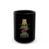 God Money Power Coffee Mug — Anime Angel Stack of Coins Design (11oz/15oz)