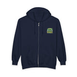 Money Power Zip Hoodie — Graphic Green Explosion Full‑Zip Sweatshirt