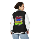 Letterman Jacket — GMP Good Money Power Colorful Splash Varsity Coat