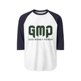 GMP 'God Money Power' Raglan Baseball Tee — Faith & Prosperity Graphic Shirt