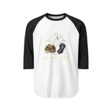 Raglan Shirt - 'God • Money • Power' Vintage Graphic Baseball Tee