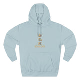 God Money Power Hoodie — Crown & Coin Vertical Graphic Fleece Hoodie