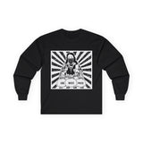 Long Sleeve Tee — 'God, Money, Power' Street Art Graphic