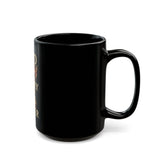 Black Mug — "God Money Power" Crowned Fist Coffee Mug (11oz/15oz)